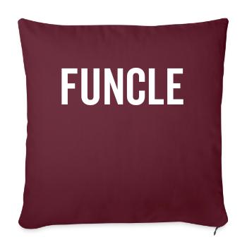 Funcle - Sofakissenbezug 45 x 45 cm - Burgunderrot - Vorne