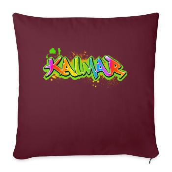 Kalmar Schweden Sverige Graffiti - Sofakissenbezug 45 x 45 cm - Burgunderrot - Vorne