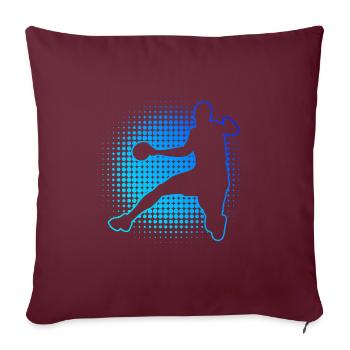 Handball Handball Hommes Handballeurs - Housse de coussin décorative 45 x 45 cm - bordeaux - Devant