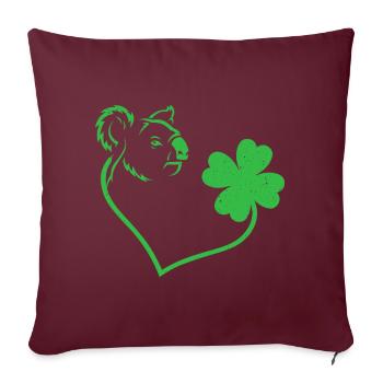 Koala Shamrock Heart Amour - Housse de coussin décorative 45 x 45 cm - bordeaux - Devant