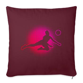 Volley-ball volley-ball volley-ball volleyeur Volley - Housse de coussin décorative 45 x 45 cm - bordeaux - Devant