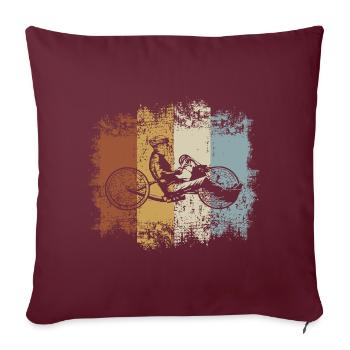 Vintage Handbike - Sofa pillowcase 17,3'' x 17,3'' (45 x 45 cm) - burgundy - Front