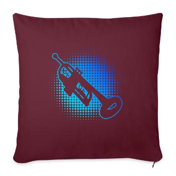 Trompette Trompette Trompette Trompette Joueur de Trompette - Housse de coussin décorative 45 x 45 cm - bordeaux - Devant