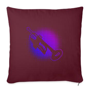 Trompete Trompetenspieler Trompeter Trompeter Trompeteur - Housse de coussin décorative 45 x 45 cm - bordeaux - Devant