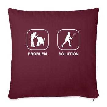 Fan de badminton Joueur de badminton Badminton - Housse de coussin décorative 45 x 45 cm - bordeaux - Devant