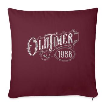Oldtimer - Sofakissenbezug 45 x 45 cm - Burgunderrot - Vorne