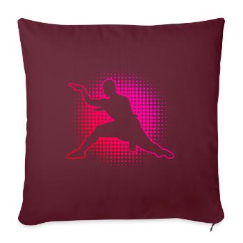 Arts Martiaux Hommes Kungfu Femmes Kung Fu Wushu - Housse de coussin décorative 45 x 45 cm - bordeaux - Devant