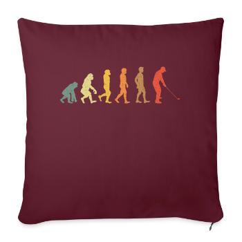 Golf Evolution vitage rétro - Housse de coussin décorative 45 x 45 cm - bordeaux - Devant