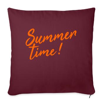 Heure d'été! - Housse de coussin décorative 45 x 45 cm - bordeaux - Devant