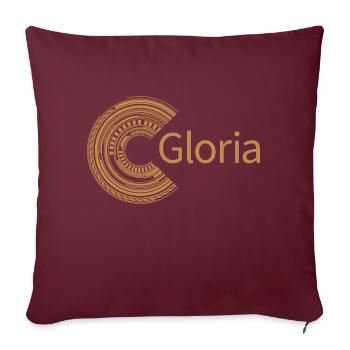 Für Gloria - Sofakissenbezug 45 x 45 cm - Burgunderrot - Vorne