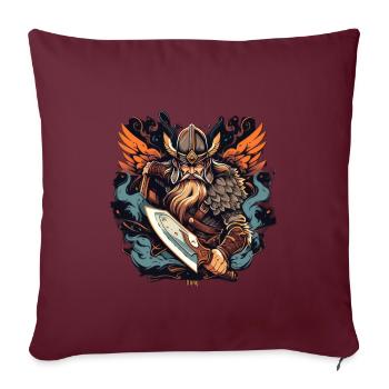 Wikinger Nordmann: Elegantes nordisches Design - Sofakissenbezug 45 x 45 cm - Burgunderrot - Vorne
