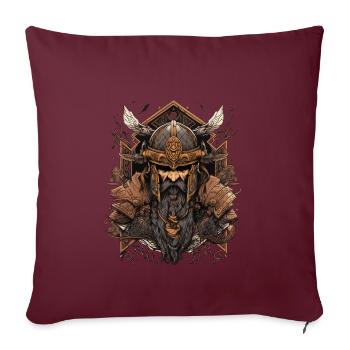 Wikinger Nordmann: Elegantes nordisches Design - Sofakissenbezug 45 x 45 cm - Burgunderrot - Vorne