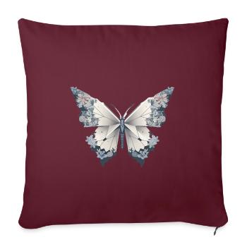 Origami Schmetterling Japanische Kunst - Sofakissenbezug 45 x 45 cm - Burgunderrot - Vorne