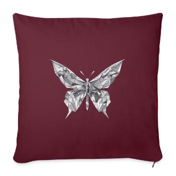 Origami Schmetterling Japanische Kunst - Sofakissenbezug 45 x 45 cm - Burgunderrot - Vorne