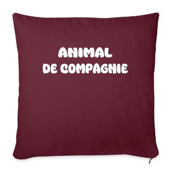 Animal de compagnie - Housse de coussin décorative 45 x 45 cm - bordeaux - Devant
