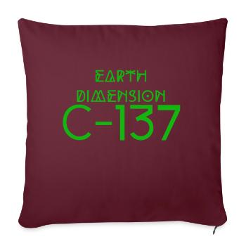 C-137-KARTON - Sofakissenbezug 45 x 45 cm - Burgunderrot - Vorne
