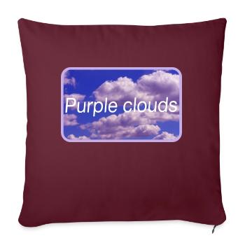 Nuages violets - Housse de coussin décorative 45 x 45 cm - bordeaux - Devant