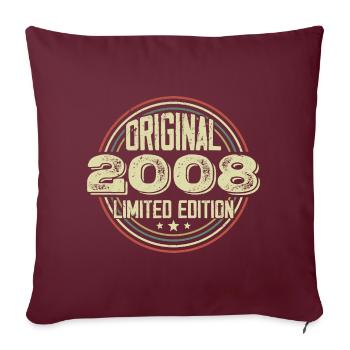 2008 Fêtes D’anniversaire, Un Millésime Légendaire - Housse de coussin décorative 45 x 45 cm - bordeaux - Devant