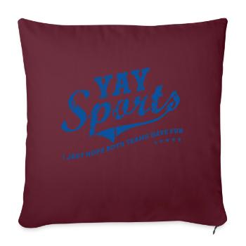 Allez faire du sport ! Sports drôles - Housse de coussin décorative 45 x 45 cm - bordeaux - Devant