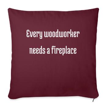 Forestiers Arboriculteurs Plombier - Housse de coussin décorative 45 x 45 cm - bordeaux - Devant