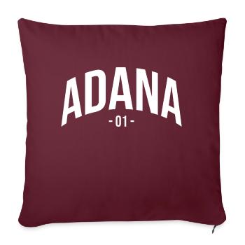 Adana 01 Türkei Turkiye Geschenk Urlaub Türk TR - Sofakissenbezug 45 x 45 cm - Burgunderrot - Vorne