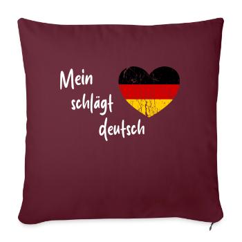 Die Wahl für Deutschland - Sofakissenbezug 45 x 45 cm - Burgunderrot - Vorne