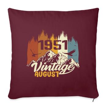 Légendaire depuis août 1951 Cadeau d’anniversaire 1951 - Housse de coussin décorative 45 x 45 cm - bordeaux - Devant