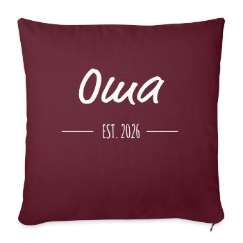 Grandma Est. 2026 – Proud Grandma since 2026 - Sofa pillowcase 17,3'' x 17,3'' (45 x 45 cm) - burgundy - Front