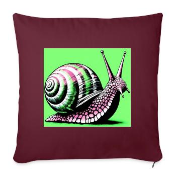 Escargot - Housse de coussin décorative 45 x 45 cm - bordeaux - Devant