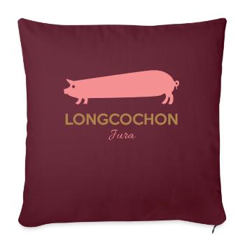 Franche Comté Longcochon Jura - Housse de coussin décorative 45 x 45 cm - bordeaux - Devant