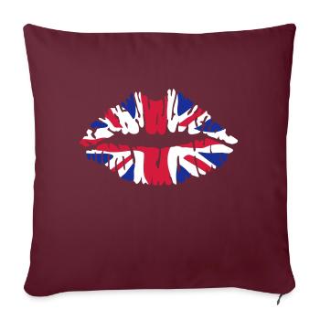 Union Jack - Housse de coussin décorative 45 x 45 cm - bordeaux - Devant