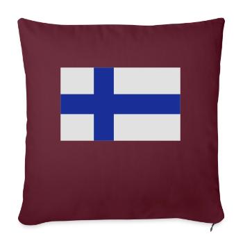 Drapeau national de la Finlande - Housse de coussin décorative 45 x 45 cm - bordeaux - Devant