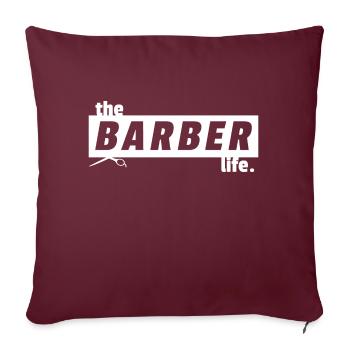 Barber Boutique Barbier Barbier chemise cadeau barbe - Housse de coussin décorative 45 x 45 cm - bordeaux - Devant