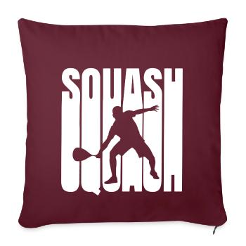 Cadeau de raquette Squash Sport Squash Sport - Housse de coussin décorative 45 x 45 cm - bordeaux - Devant