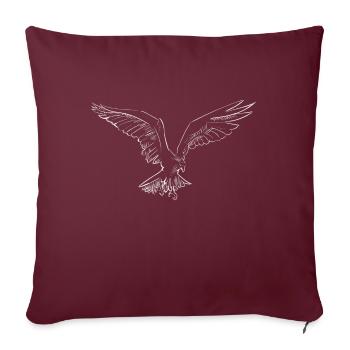 Adler - Housse de coussin décorative 45 x 45 cm - bordeaux - Devant