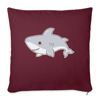 Requins - Housse de coussin décorative 45 x 45 cm - bordeaux - Devant