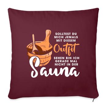 Sauna Saunameister Saunieren - Sofakissenbezug 45 x 45 cm - Burgunderrot - Vorne