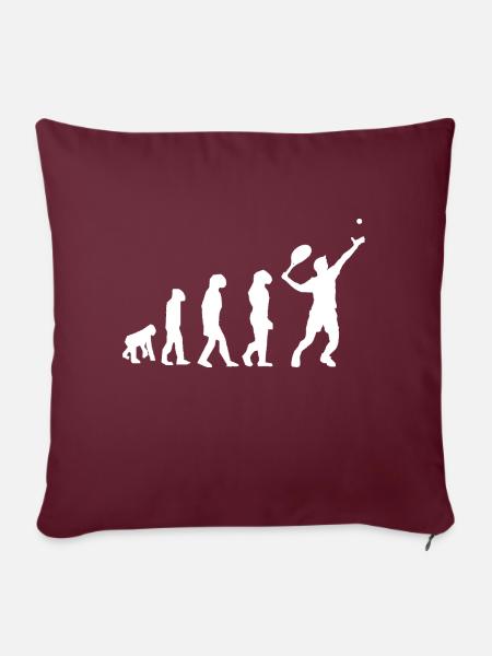 Tennis Evolution - Sofakissenbezug 45 x 45 cm - Burgunderrot