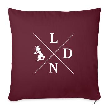 Londres - Housse de coussin décorative 45 x 45 cm - bordeaux - Devant