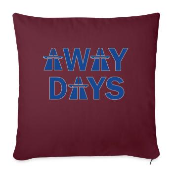 Journée Loin Bleu - Housse de coussin décorative 45 x 45 cm - bordeaux - Devant