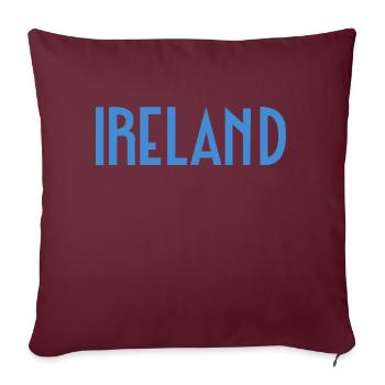 Irlande - Housse de coussin décorative 45 x 45 cm - bordeaux - Devant