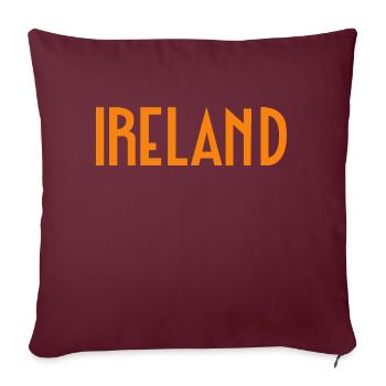 Irlande - Housse de coussin décorative 45 x 45 cm - bordeaux - Devant