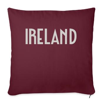 Irlande - Housse de coussin décorative 45 x 45 cm - bordeaux - Devant