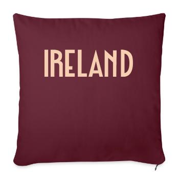 Irlande - Housse de coussin décorative 45 x 45 cm - bordeaux - Devant