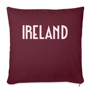 Irlande - Housse de coussin décorative 45 x 45 cm - bordeaux - Devant