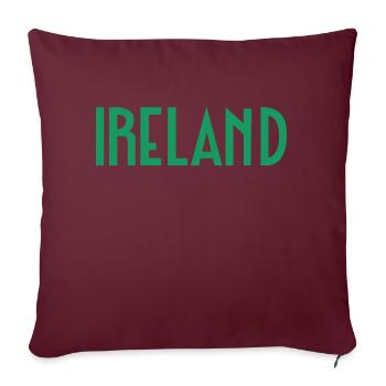 Irlande - Housse de coussin décorative 45 x 45 cm - bordeaux - Devant
