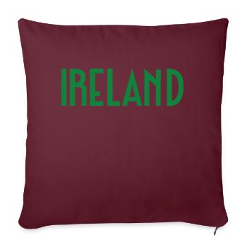 Irlande - Housse de coussin décorative 45 x 45 cm - bordeaux - Devant