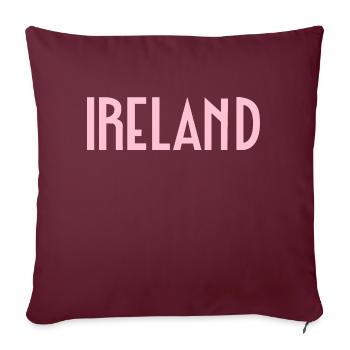 Irlande - Housse de coussin décorative 45 x 45 cm - bordeaux - Devant