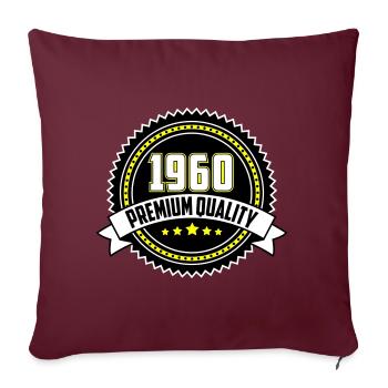 Les couleurs peuvent être modifiées | 1960 Emblème Qualité Supérieure - Housse de coussin décorative 45 x 45 cm - bordeaux - Devant