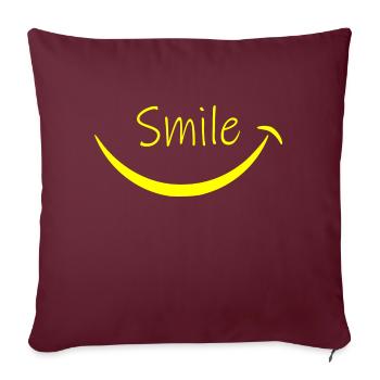 Smile - Sofakissenbezug 45 x 45 cm - Burgunderrot - Vorne